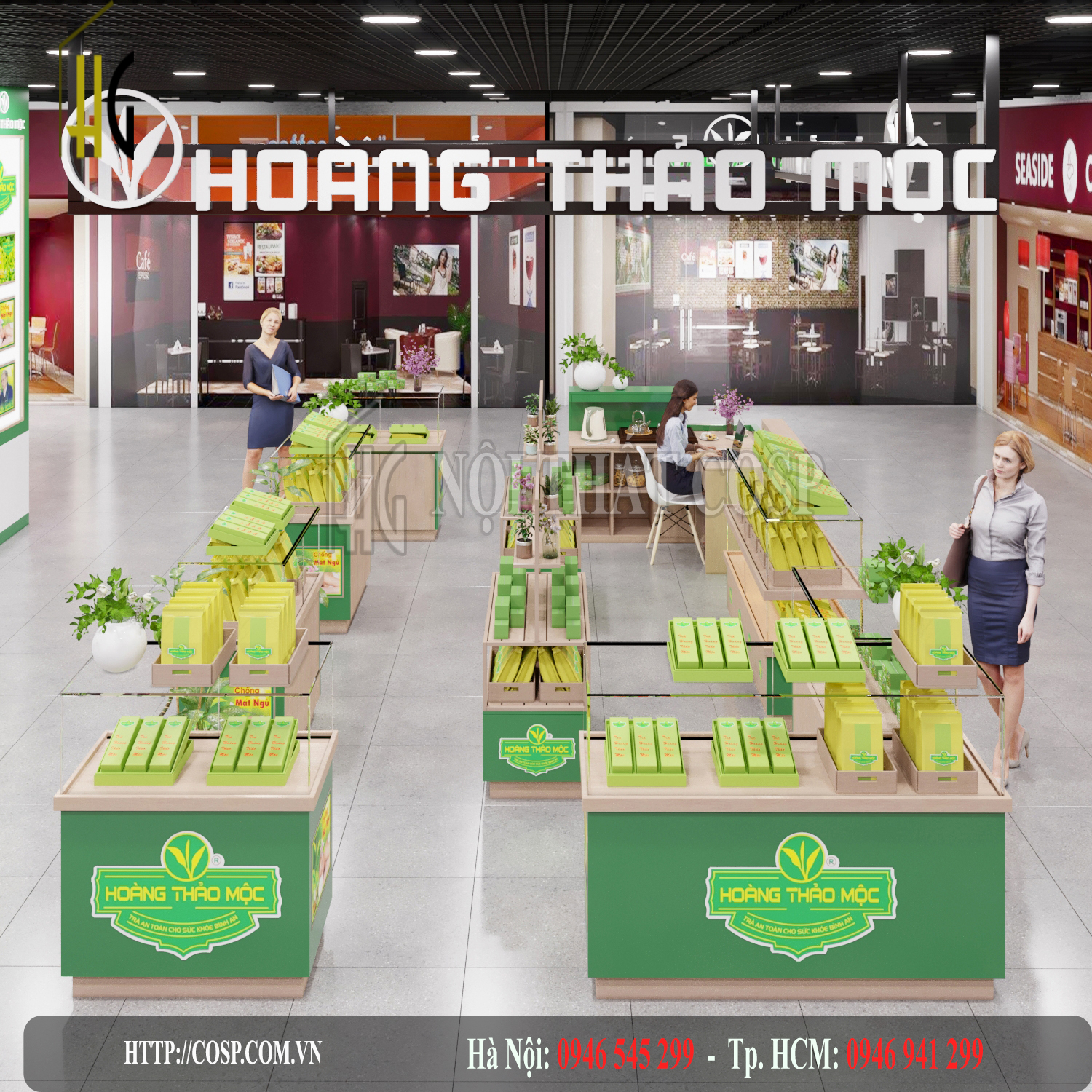 Thiết Kế Kiot Trà Thảo Mộc - Chị Dung - Eco Green - Nguyễn Xiển